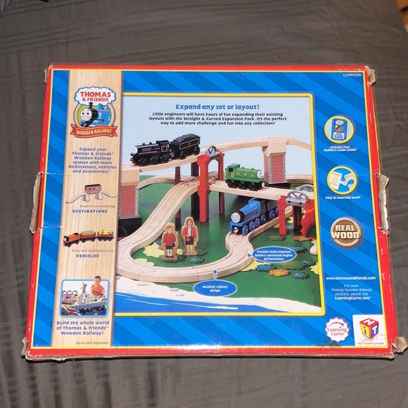 Thomas & friends Train wooden railway straight & curved expansion pack REAL WOOD - Picture 2 of 2